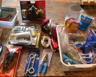 Respirator, staple gun, glue guns