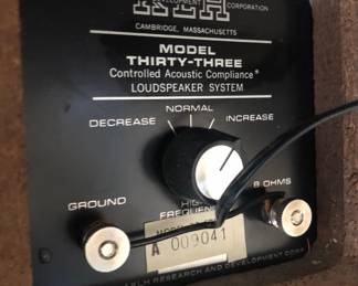 Back of KLH speaker