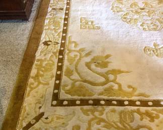 9 x 12 ft. Chinese wool rug (light spot is just sunshine from window)