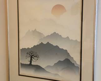Lewis Spaulding serigraph "Morning Pilgrim", ed. of 26, pencil title & signature, 20" x 24" framed