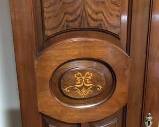 Detail of marquetry & burl wood