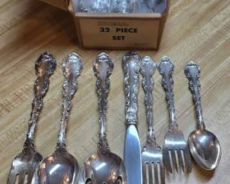 STROUSBOURG GORHAM STRRLING SILVER FLATWARE