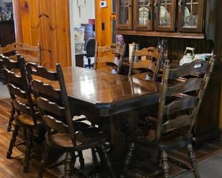 Table, Chairs and Hutch