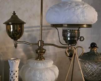 White Milk Glass Lamp