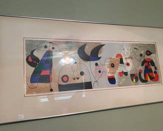 Joan Miro, Impressionist Lithograph, Sur Quarte Murs