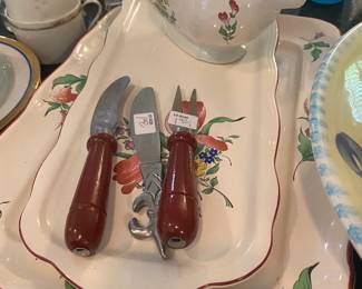 K&G Luneville Gravy Bowls and Platters, Made in France