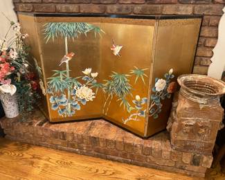 Asian screen, 4 panels