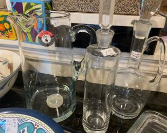Glass Pitchers Carafes, Decanters