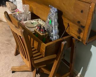 Desk that matches bookcase and file cabinet by Young Hinkle, 1970's