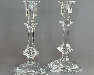 Baccarat Harcourt Crystal Candlesticks