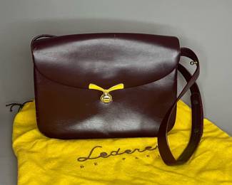 Vintage Lederer de Paris Leather Shoulder Bag