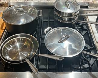 All-Clad Pots and Pans, in like new condition