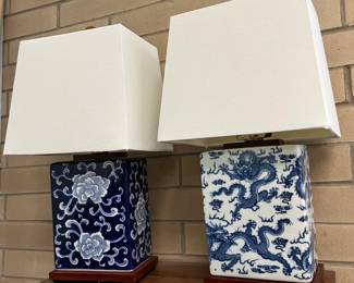 Sale 2026 blue and white lamps