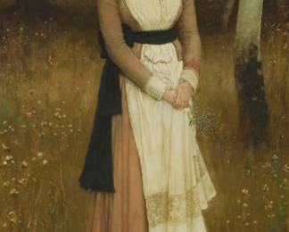 1066 George Henry Boughton (1833-1905) "Rose Standish," 1881 Oil on canvas over panel Signed and dated lower left: G.H. Boughton; titled by repute 51" H x 27" W Estimate: $3,000 - $5,000