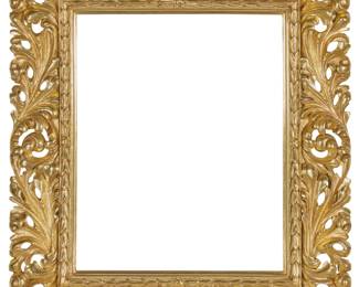1267 A carved giltwood frame With bellflower trim and acanthus leaf openwork Inner: 26.5" H x 21.375" W; Outer: 39" H x 34.25" W x 2" D Estimate: $400 - $600