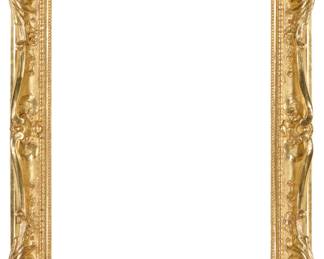 1067 A carved giltwood frame With openwork acanthus and floral motifs and beaded trim Inner: 24.75" H x 20" W; Outer: 31.5" H x 26.5" W x 2.5" D Estimate: $400 - $600