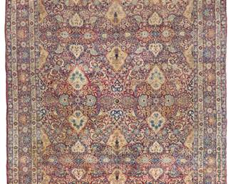 1109 A Kermanshah rug Second quarter 20th century Wool on cotton foundation 13' 1" L x 8' 9" W Estimate: $1,000 - $2,000