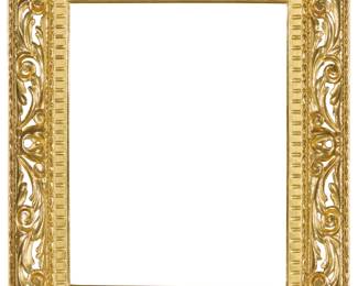 1266 A carved giltwood frame With pierced acanthus leaf motifs Inner: 26.375" H x 20.5" W; Outer: 36.5" H x 30.75" W x 2.75" D Estimate: $400 - $600