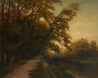 1177 Robert Ward van Boskerck (1855-1932) Path along a river Oil on canvas Signed lower left: R.W. van Boskerck 32" H x 40" W Estimate: $1,500 - $2,000