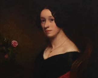 1060 Richard Buckner (1812-1883) Portrait of Marie of Baden, Duchess of Hamilton Oil on canvas laid to canvas Appears unsigned; inscribed in ink, in another hand, on a partial label affixed to the verso of the canvas lining: "R. Buckner R.A / Marie Baden - Duchess of Ha [missing] / 1812 - 1883" 30.75" H x 24.5" W Estimate: $2,000 - $3,000