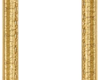 1070 A carved giltwood frame With bead and barrel trim and foliate motifs in low relief Inner: 26.375" H x 20.375" W; Outer: 35.625" H x 29.625" W x 2.625" D Estimate: $400 - $600