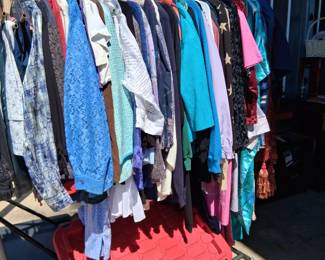 Lots of clothing.  We are short on space so come prepared to dig a little.