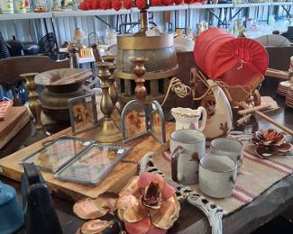 Leaded pressed glass pieces and bell collection