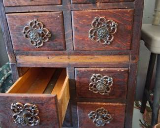 The most epic thing is this antique Library Bureau card catalogue.  