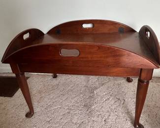 vintage mahogany Chippendale style butler's tray coffee table