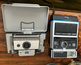 vintage Polaroid Automatic 103 Land camera, Kodak EK6 instant camera