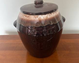 McCoy Brown Drip Cookie Jar w/Lid