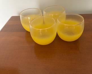  1950s Mid Century Blendo Roly-Poly Glasses Set of 4