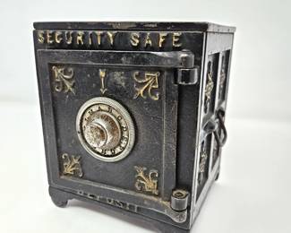 Antique Cast Iron Security Safe Deposit Bank Working Lock & Door Pat App’d For