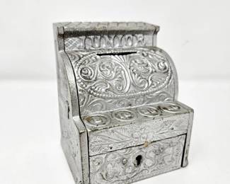 Antique J & E Stevens Junior Cast Iron Cash Register Bank Cromwell CT. Pat Appd For