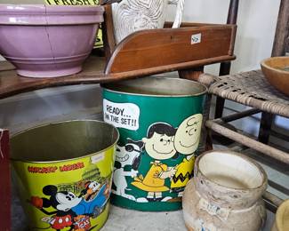 Tin waste baskets