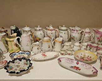 Porcelain teapots pitchers