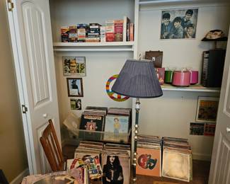 LPs, 45s and dvds