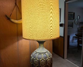 Mid Century Brutalist style pottery lamp