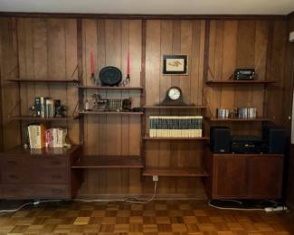 Mid Century Modular 'Floating' Wall Unit