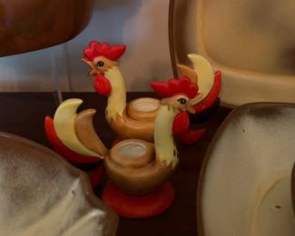 1961 Holt Howard rooster candlesticks