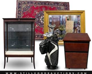 Lladro, retail display, golf clubs, office furniture, art, rugs, and much more