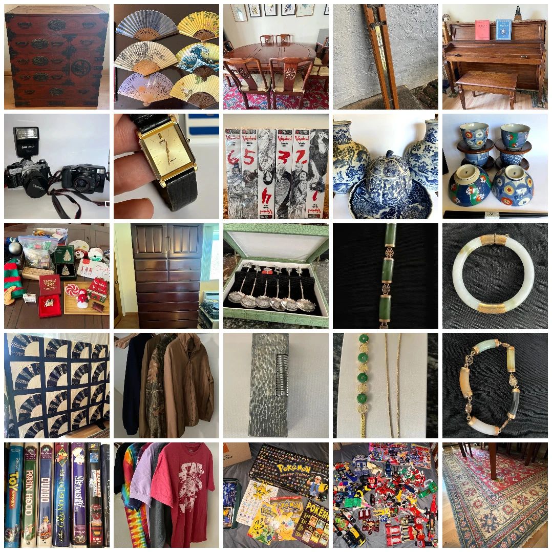 HAWAII KAI ASIAN TREASURES CTBids Online Auction • Bidding Ends 05/21/26 • Pickup 05/23/26 This estate auction features fine gold and vintage jade jewelry and watches, collectibles including Pokemon and other vintage Japanese action figures and more, fine furniture, vintage Asian collectibles, vintage toys and games, kitchenware, household goods, artwork, art supplies, electronics, office supplies, tools, vintage collectible books, anime, cameras,vintage writing instruments, holiday decor, sterling silver and so much more! What treasures will you find?