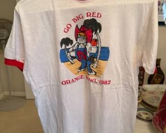 Vintage Husker T-shirts. Bowl games. Orange. Sugar. 