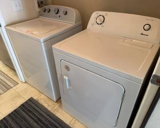 Nice clean Washer and Dryer.  Close to the garage and ready to load. 