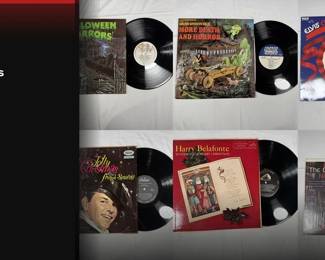 Vinyl LP Lot – Holiday & Halloween | Elvis, Sinatra, Nat King Cole, Belafonte | 6 Records