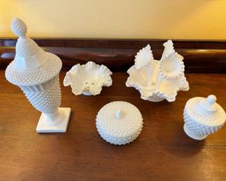 Hobnail Milk Glass