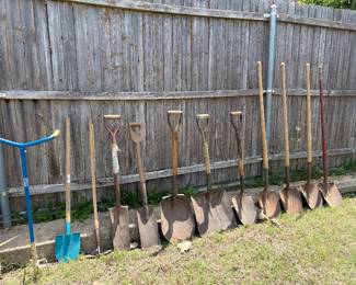 Garden tools and shovels