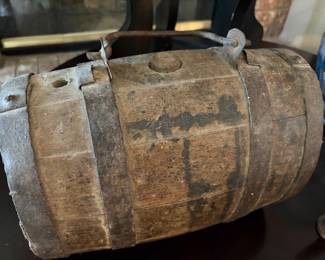 Antique late 1800's early 1900's Military Run Whiskey Barrel 
