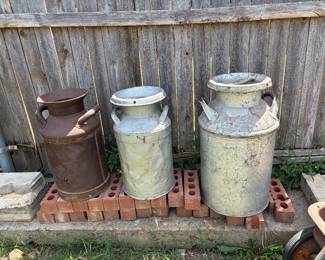 Antique milk cans