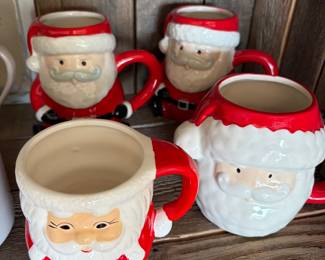 Vintage Santa Mugs